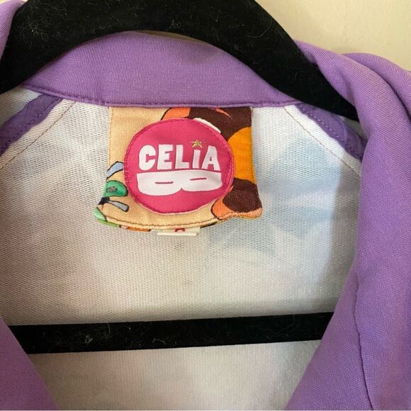 CeliaB psychedelic floral pullover sweatshirt top Sz M pre loved - Picture 4 of 5